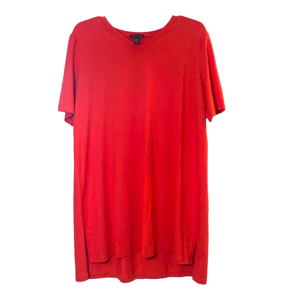 Eileen Fisher t-Shirt dress soft coral tropical